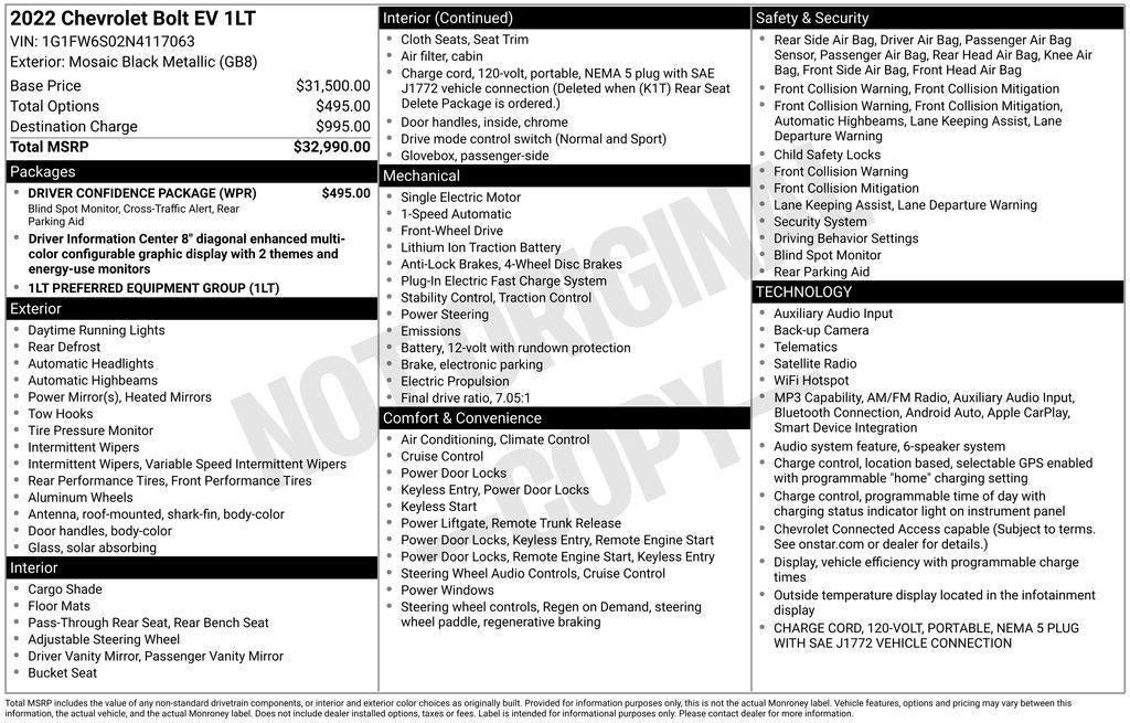 2022 Chevrolet Bolt EV 1LT