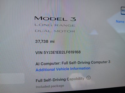 2020 Tesla Model 3 Long Range