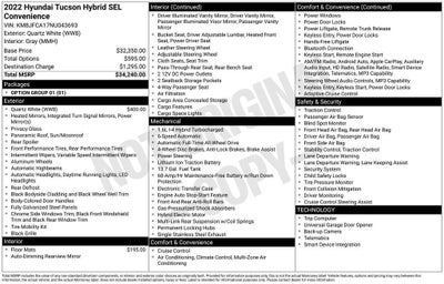 2022 Hyundai Tucson Hybrid SEL Convenience