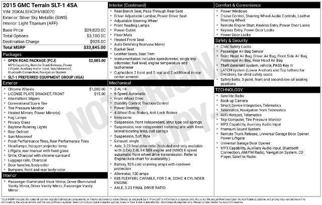 2015 GMC Terrain SLT