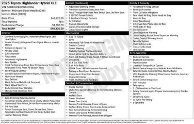 2025 Toyota Highlander Hybrid XLE