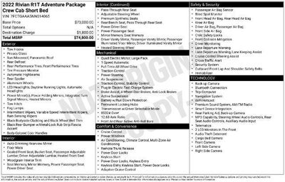 2022 RIVIAN R1T Adventure Package