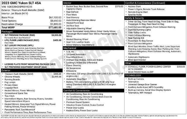 2023 GMC Yukon SLT