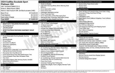 2024 Cadillac Escalade 4WD Sport Platinum