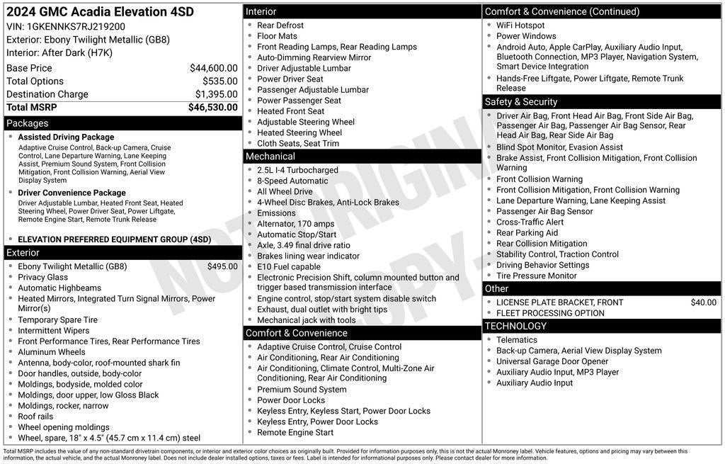 2024 GMC Acadia Elevation