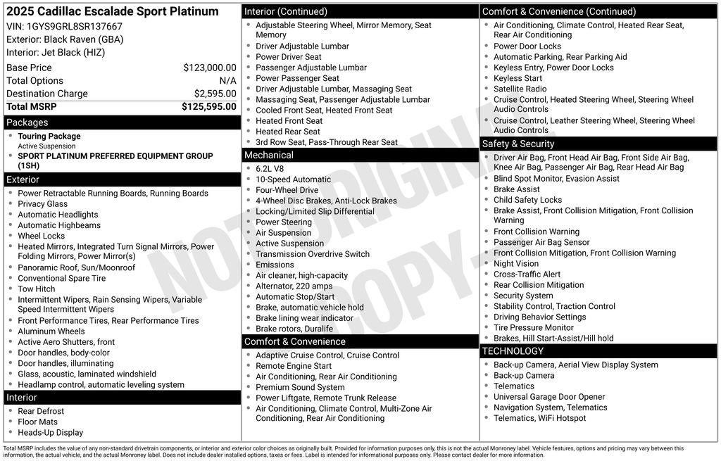 2025 Cadillac Escalade Sport Platinum