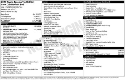 2023 Toyota Tacoma 4WD Trail Edition