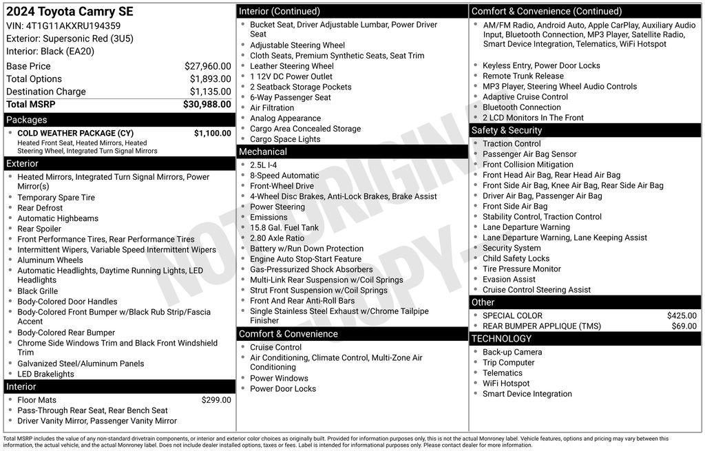 2024 Toyota Camry SE