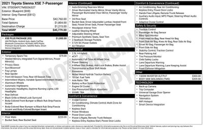 2021 Toyota Sienna XSE