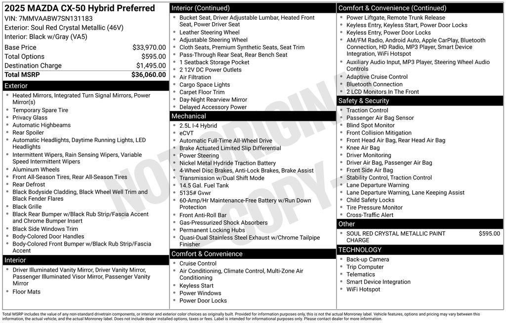 2025 Mazda Mazda CX-50 Hybrid Preferred