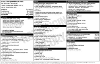 2022 Audi Q8 55 Premium Plus