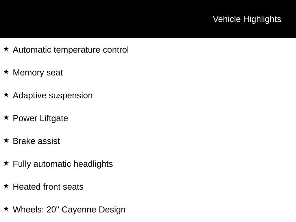 2024 Porsche Cayenne Base