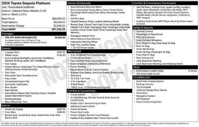 2026 Toyota Sequoia Platinum