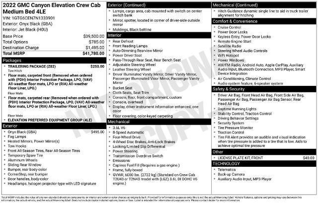 2022 GMC Canyon 4WD Elevation