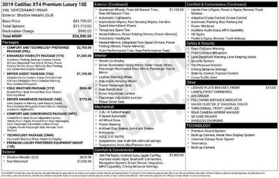 2019 Cadillac XT4 Premium Luxury