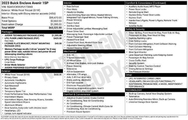 2023 Buick Enclave Avenir