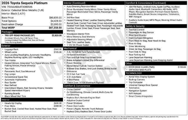 2026 Toyota Sequoia Platinum