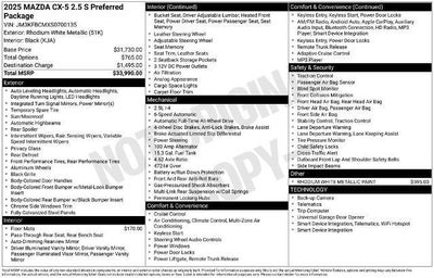2025 Mazda Mazda CX-5 2.5 S Preferred Package